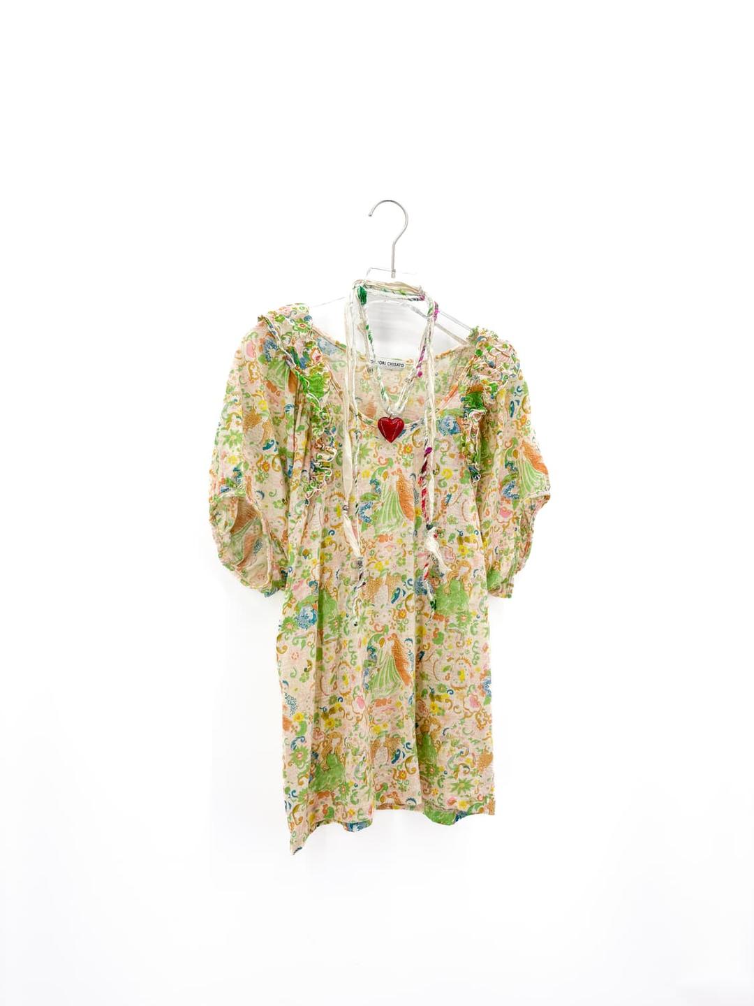 츠모리 치사토 실크 퍼프 블라우스 | 후루츠패밀리