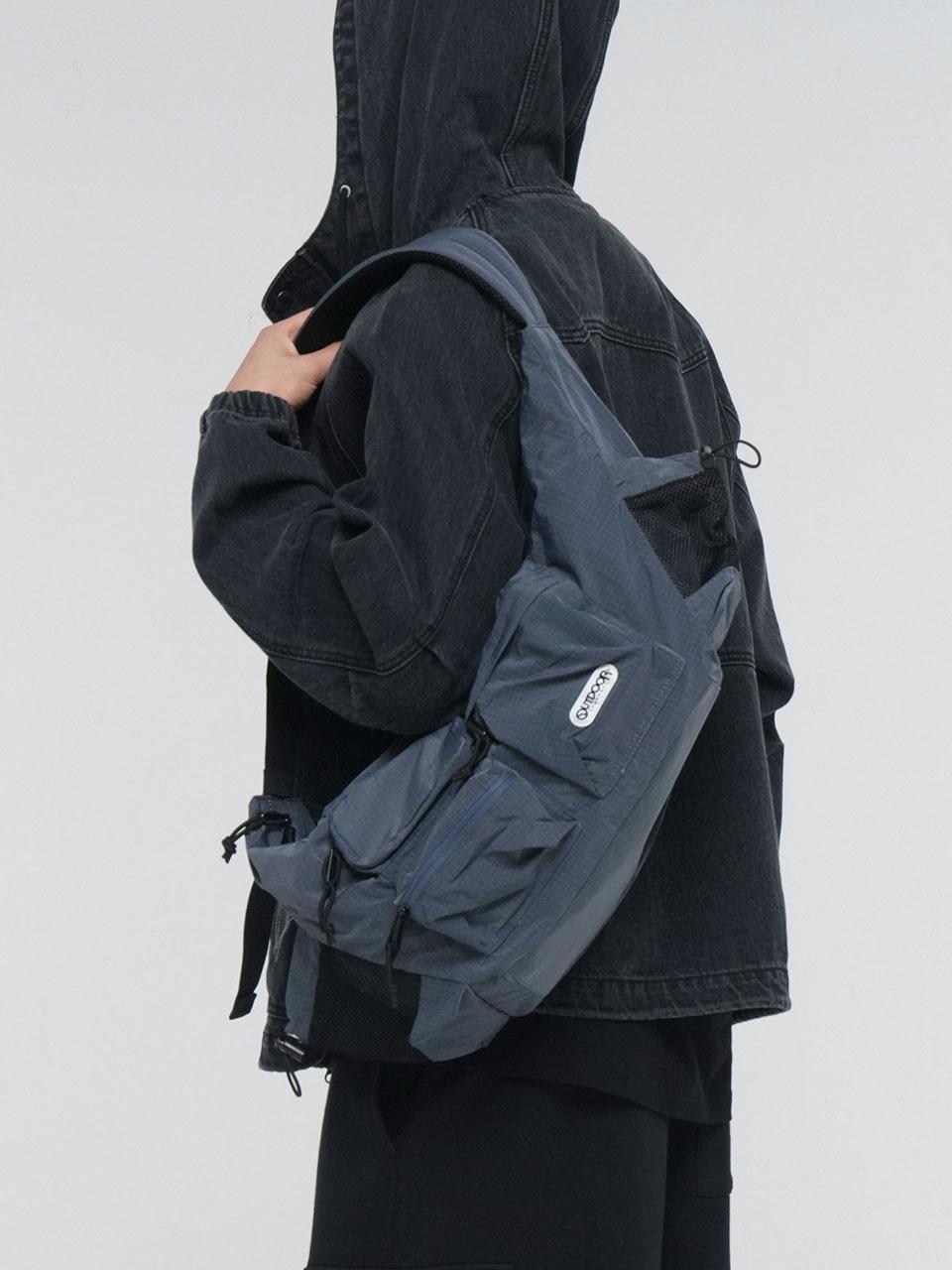 5 POCKETS SHOULDER BAG (GREY BLUE) | (주)원더플레이스