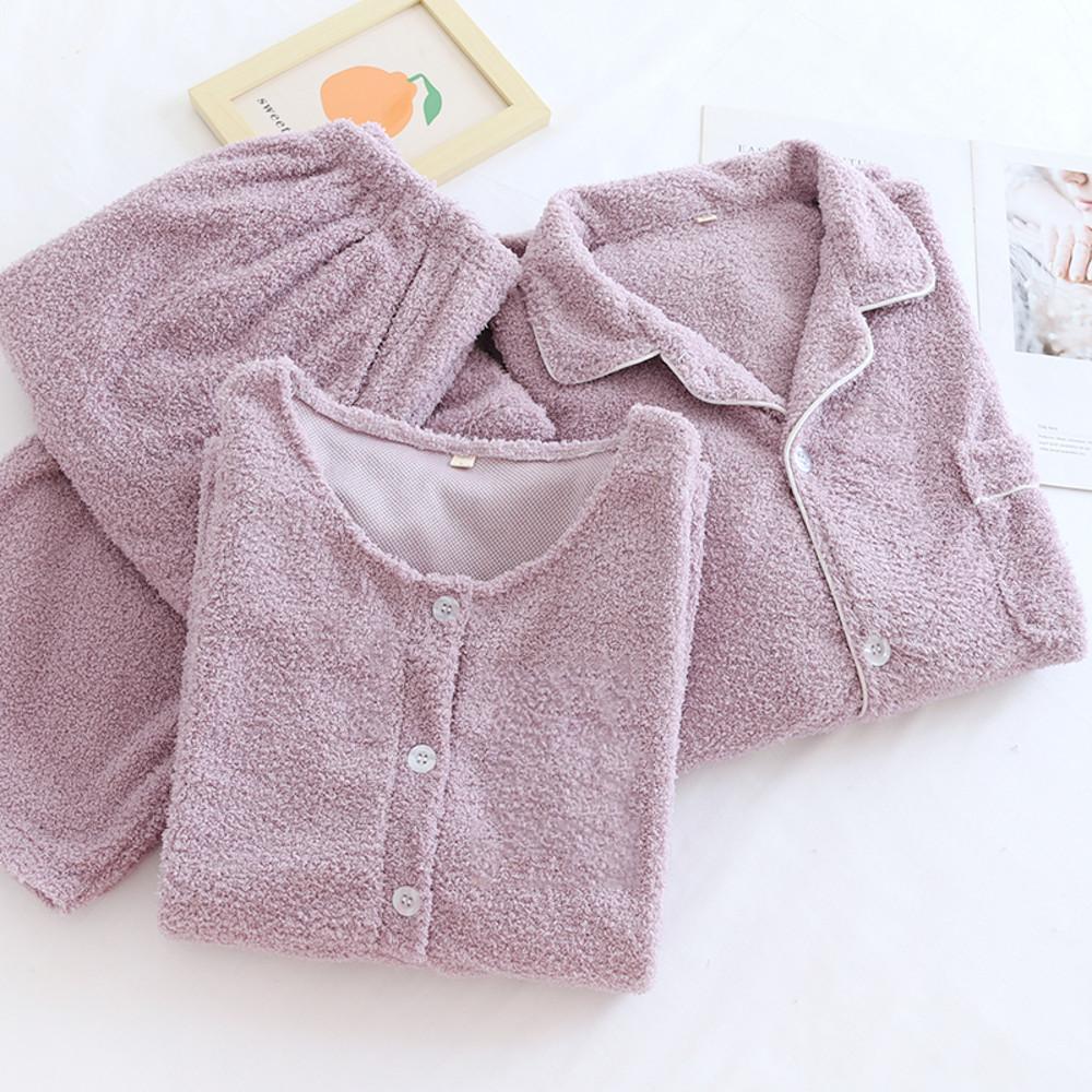 뽀글이 극세사 겨울 커플 잠옷 파자마