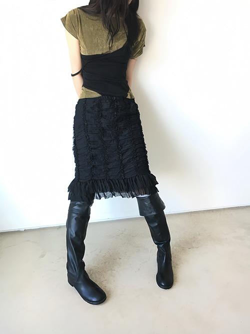 midi pure skirt, 2color