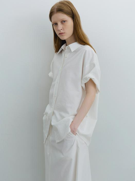 Oxford half shirt (ivory)