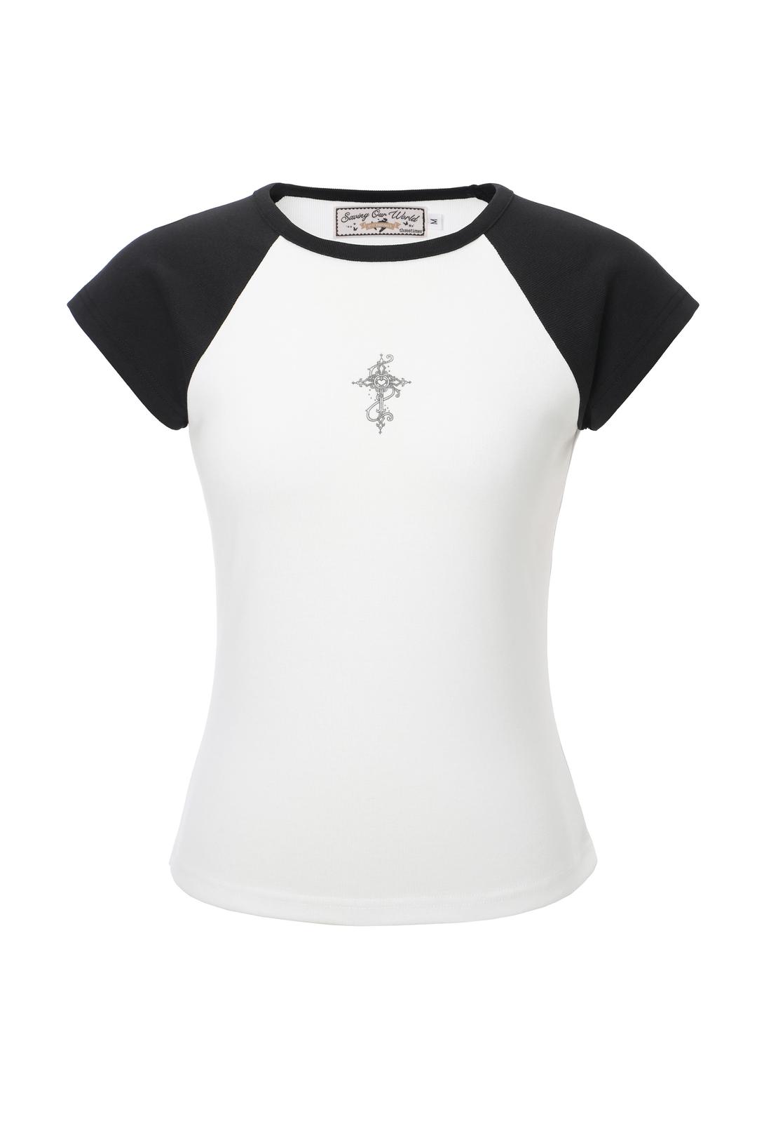 Heart cross tee