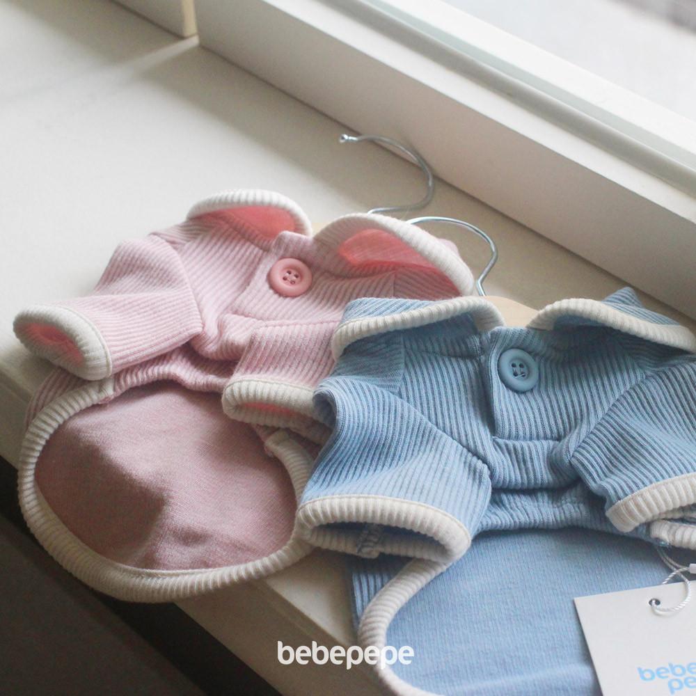 베베페페 버튼 카라 강아지티셔츠 강아지옷 외출복