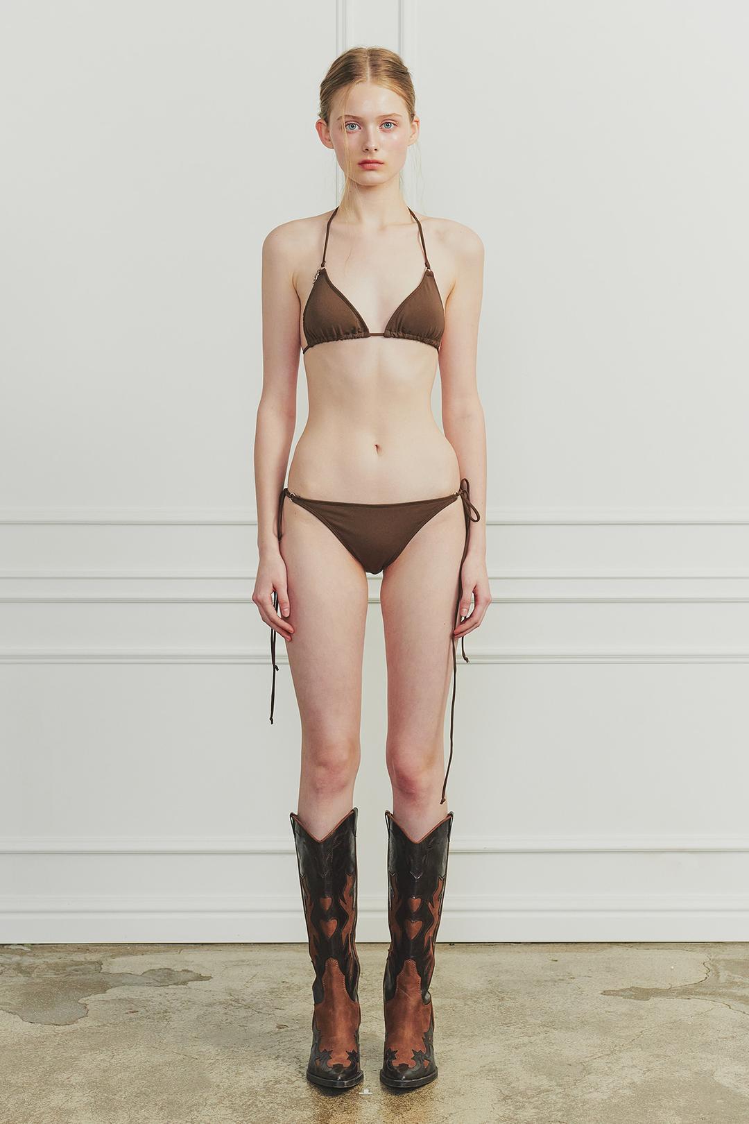 TINA STRING BIKINI SET brown