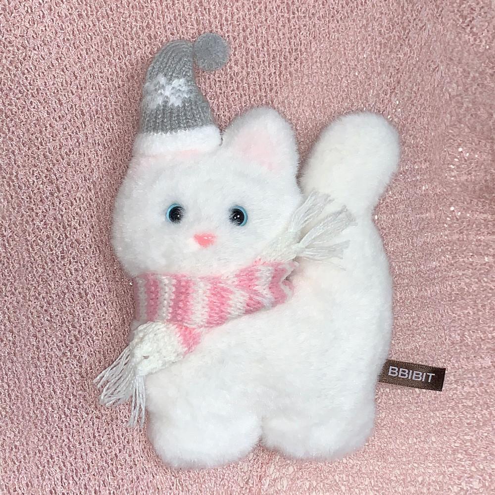 BBIBIT Kitty fork doll keyring cream white (limited edition) 키티포크 인형키링 크림화이트 (겨울무장세트)