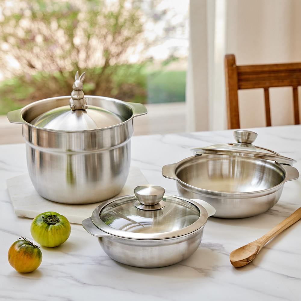 [KUPER X 듀얼홀릭/5차 마켓] 토끼냄비 단품(+꼬깔 손잡이) / 토끼냄비 세트 (옵션 선택)