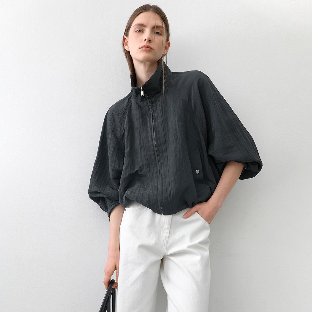 아틀리에나인 (JP-572)CREASE HIGH NECK JUMPER