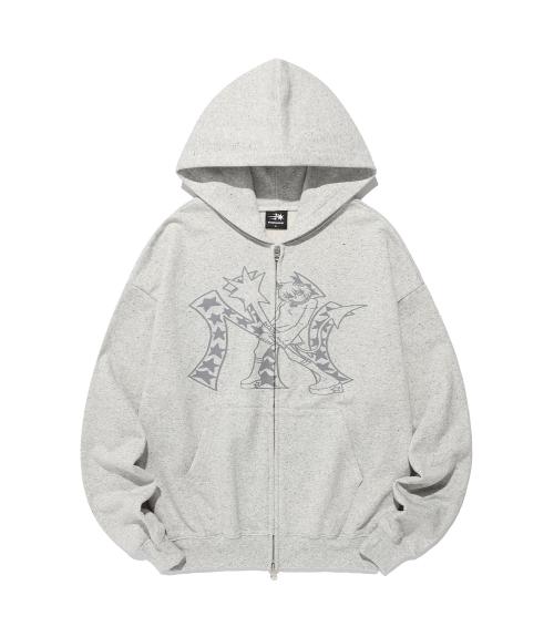 CHAOS GIRL HOODIE ZIPUP_GREY(NG2FFUM481A)