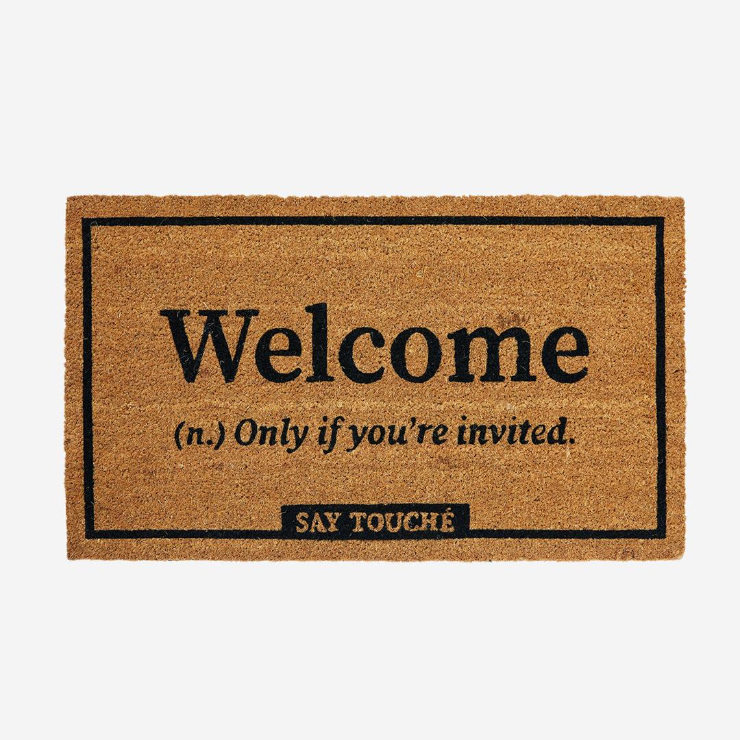 Say Touche Welcome Mat Camel
