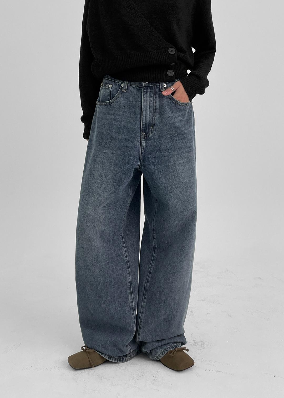 [3천장판매] [MADE] 배턴 와이드 데님팬츠