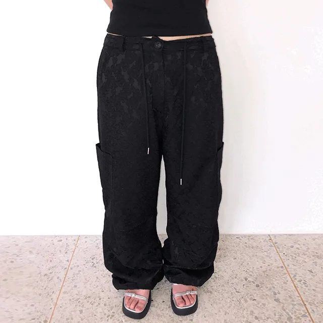 jacquard parachute pants (2color)