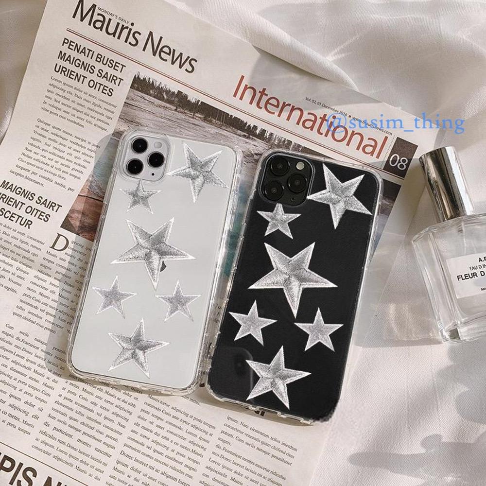 수심 Big Star Case 스타 케이스 레트로 힙한 감성 별 투명 13 mini 미니