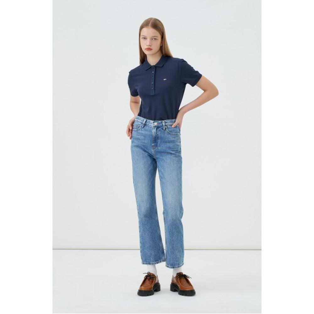 [타미진스]슬림 플래그 버튼 스루 폴로 티셔츠 (T32C3TKT01TWT1C87)