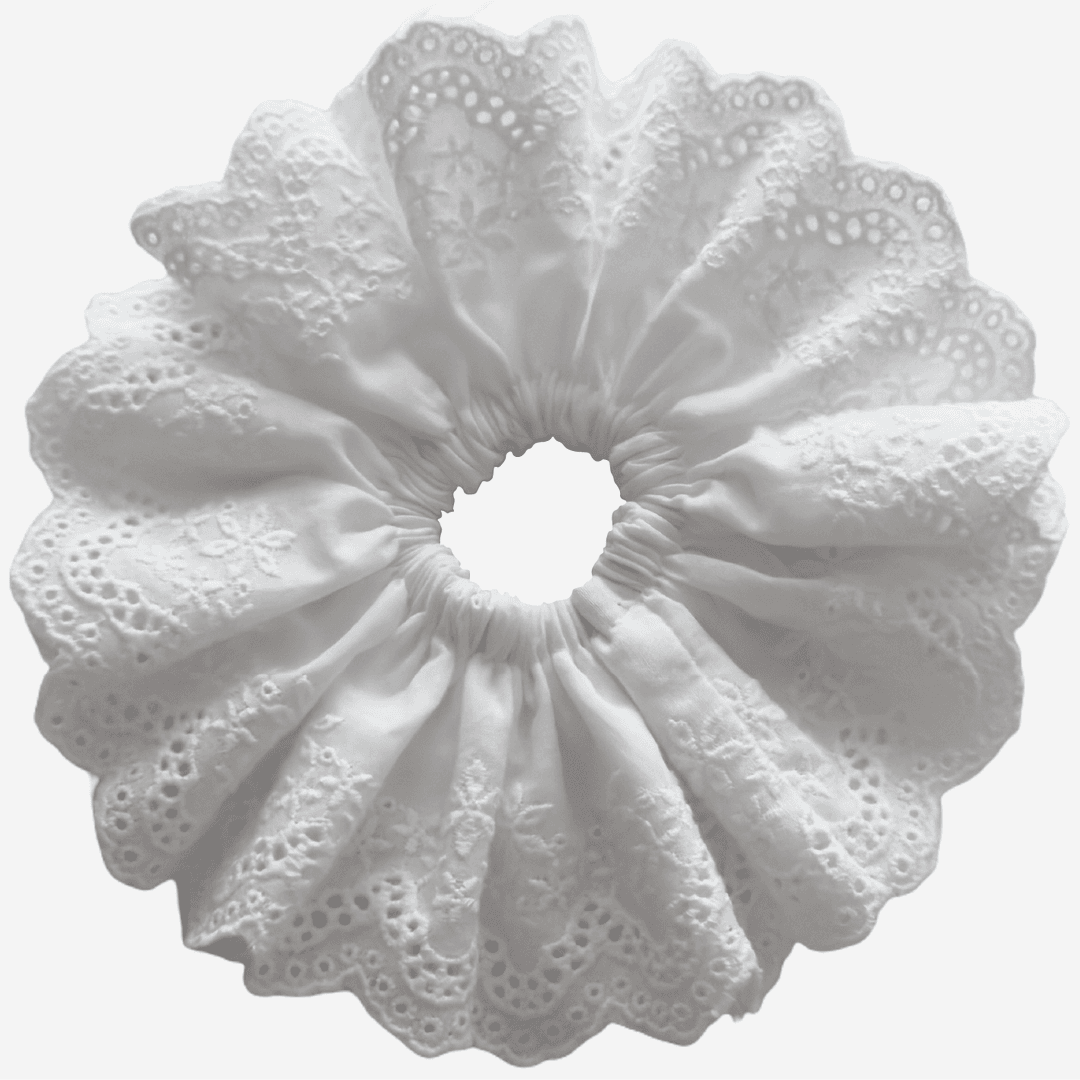 lace flower scrunchie