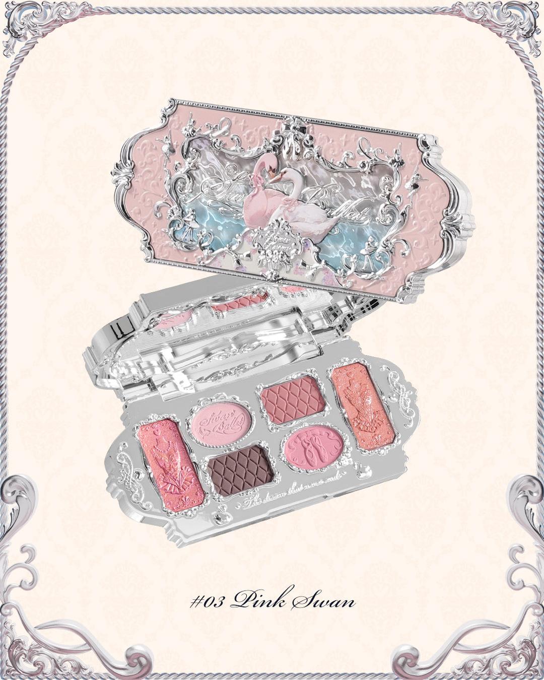 Swan Ballet Six-Color Eyeshadow Palette - 03 Pink Swan