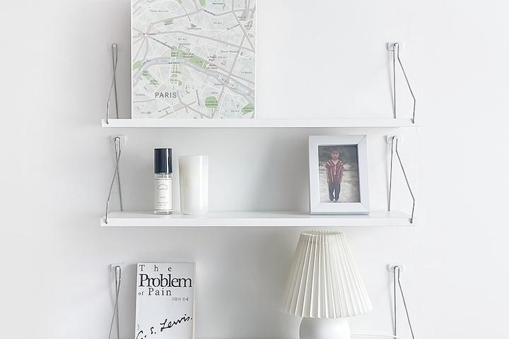 [당일출고] 루네스 화이트 벽걸이 꼭꼬핀 벽선반