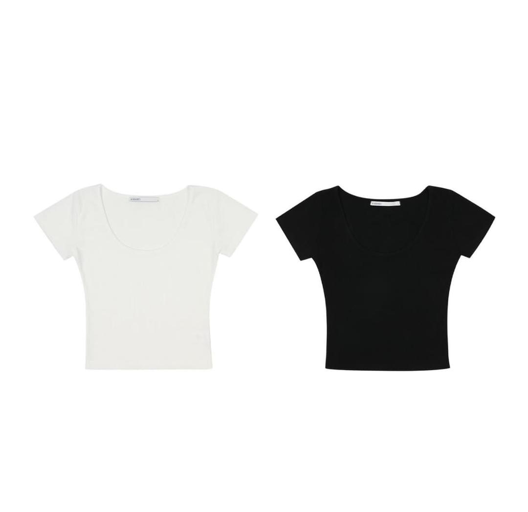 보헤미안서울 HALF RIBBED T 흰,검 | 후루츠패밀리