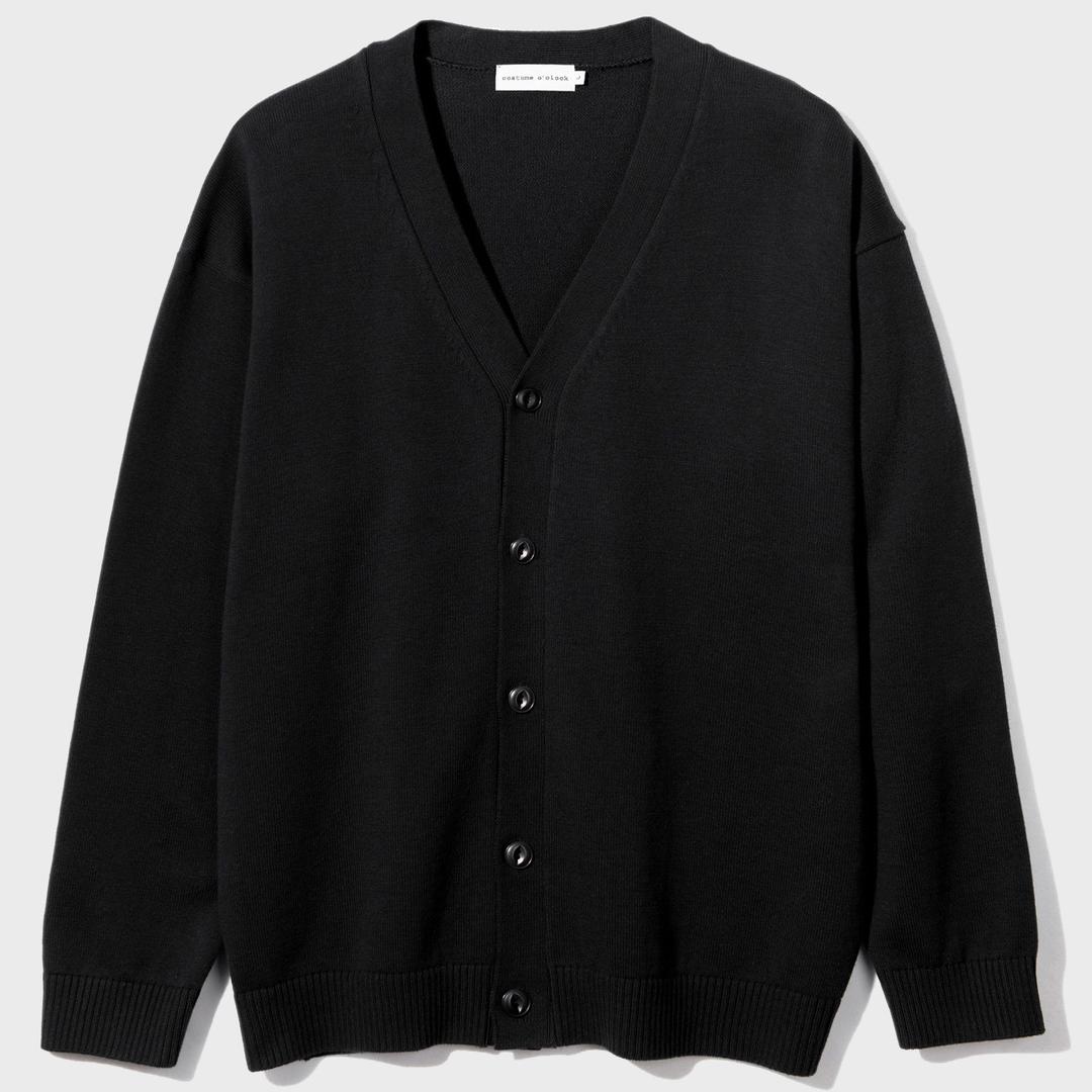 커스텀어클락 가디건 소프트 베이직 가디건 BLACK COOSCD001BLACK