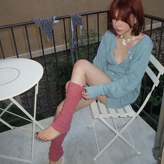 3차 henley neck cotton jumpsuit