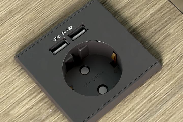 노바 베이직 빌트인 콘센트 침대 책상 가구 매입 콘센트 인테리어 교체 BDC03X