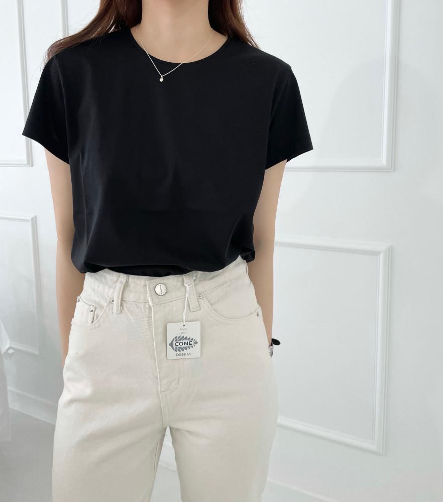 스테이트먼트 뉴 실켓 모달 코튼 기본 라운드 반팔 티셔츠 2 (8color)