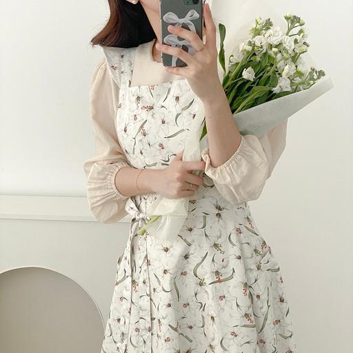 우아한 릴리 프릴 플레어 방수 원피스 앞치마🤍