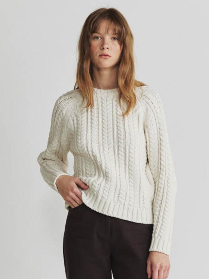 Crocket cable knit (Ivory)