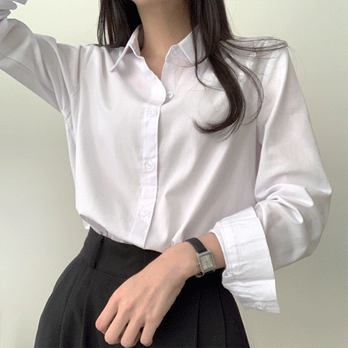 [1+1할인/단독컬러!] *핏대박* 프렌치 베이직 코튼 심플 셔츠 남방 블라우스
