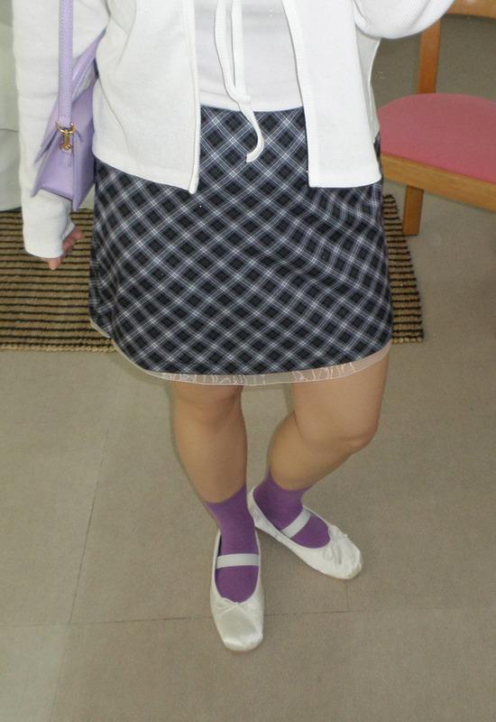 리치무드 넬리 check mini sk (2color)