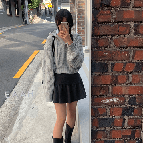 오브던 앨리 플레어 스커트 (기모/세미로우)