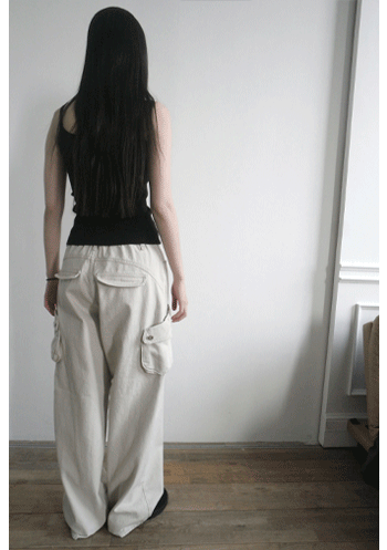 에프터먼데이 snap curve washing pants (2c)