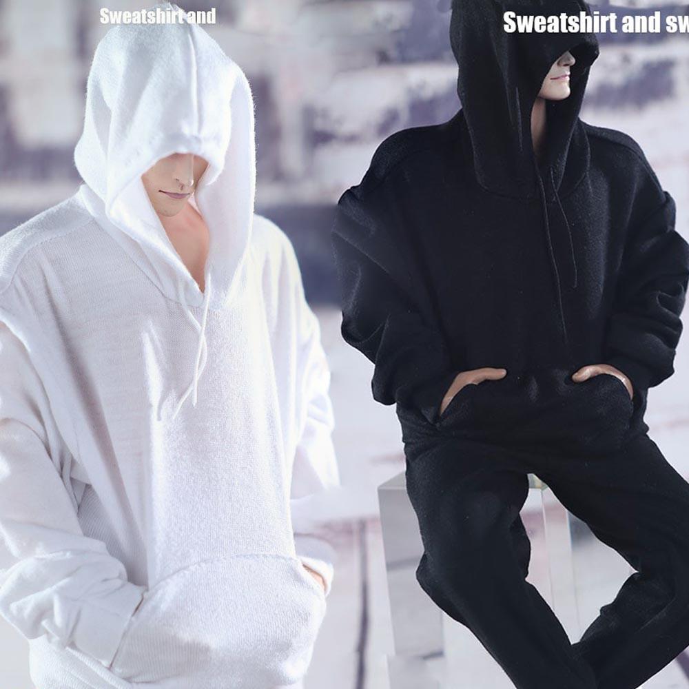 지아우돌 1/6 남성 피규어 후드티 팬츠 의상 세트