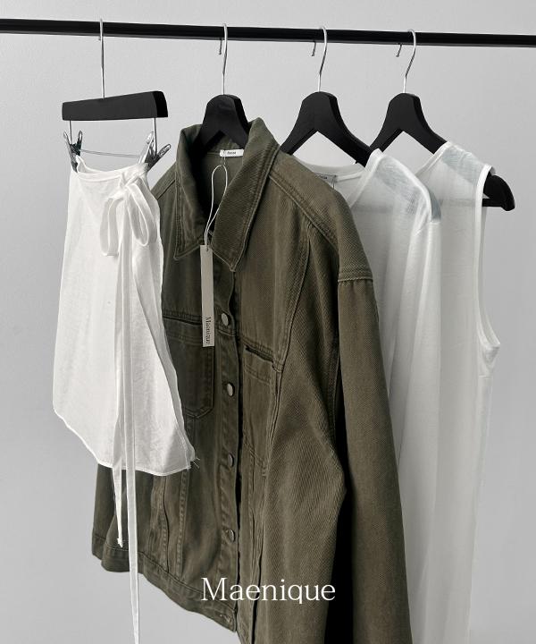 매니크 [🌿봄신상/MNQ] 라일스 루즈핏 코튼 트러커 자켓