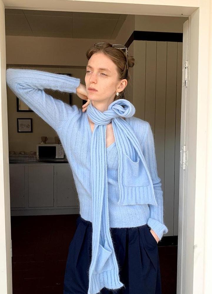 니트맛집 하늘색니트 보풀없는니트