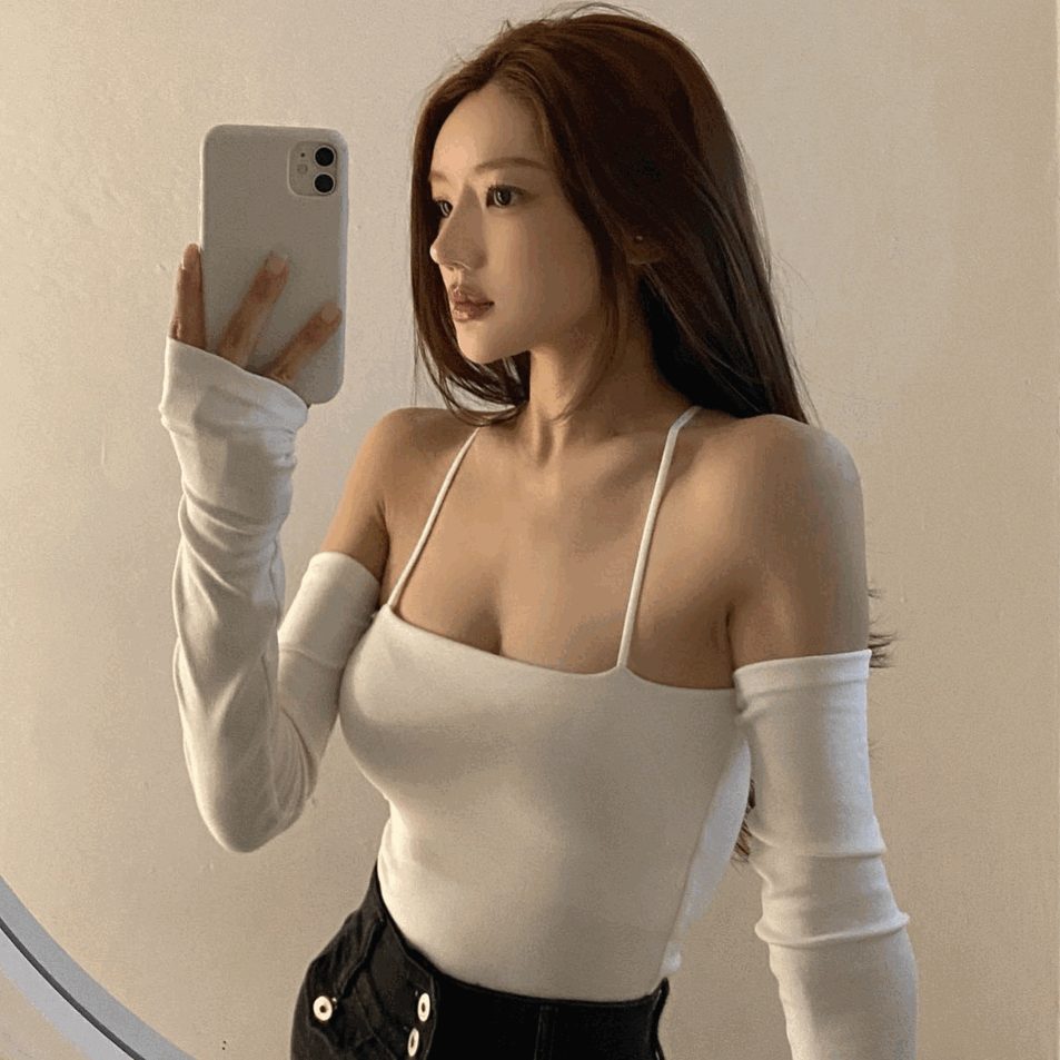 넬리 오프숄더 탑