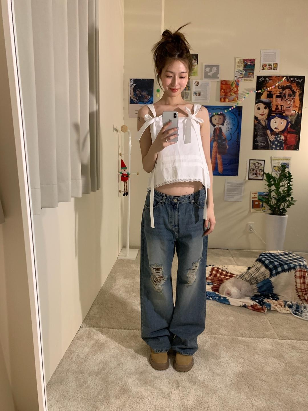 damage washing denim