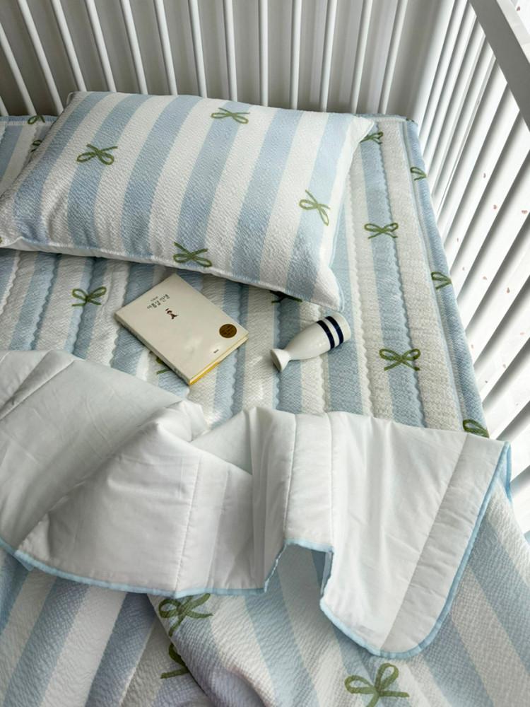 큐트 리본 리플 시어서커 여름 이불