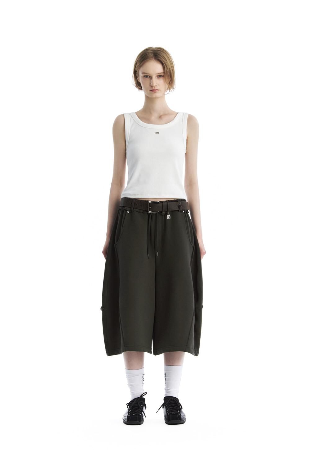 TMB Slim-Fit Cropped Sleeveless Top [ White ]