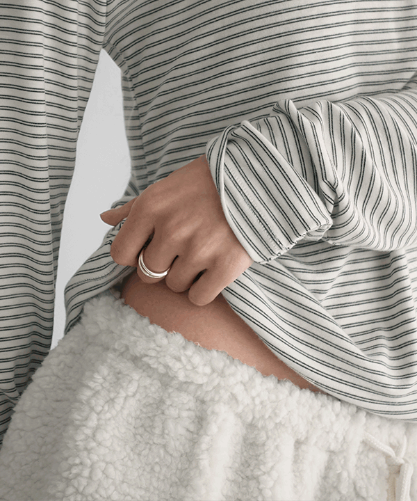 매니크 [무료배송] 네브이 스트라이프 긴소매 티셔츠