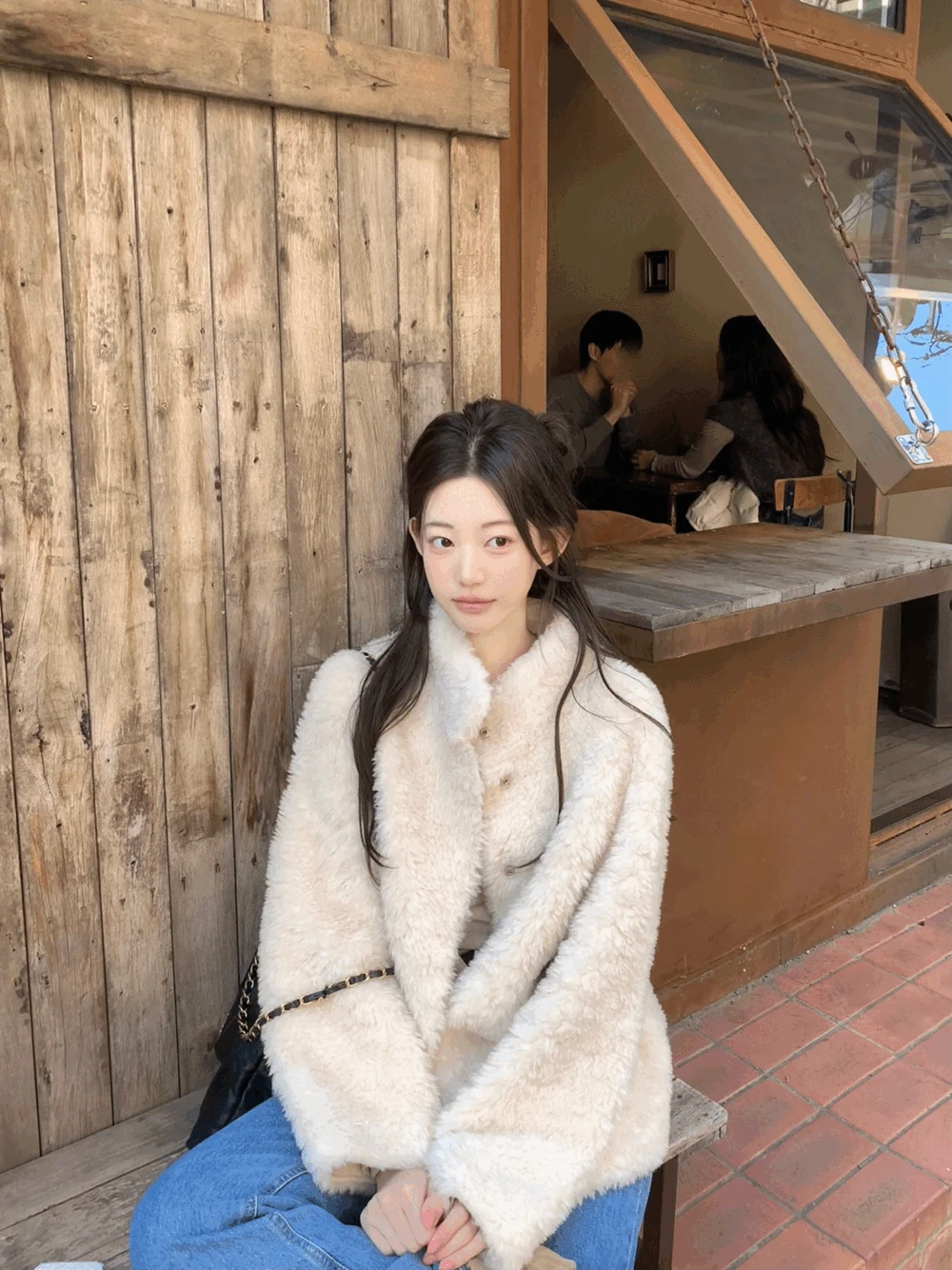 밤비 시어링 퍼 자켓