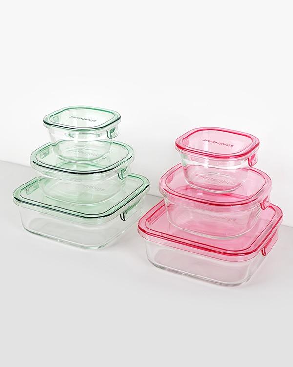 이와키 전자레인지용 반찬통 3P 세트 / H4999