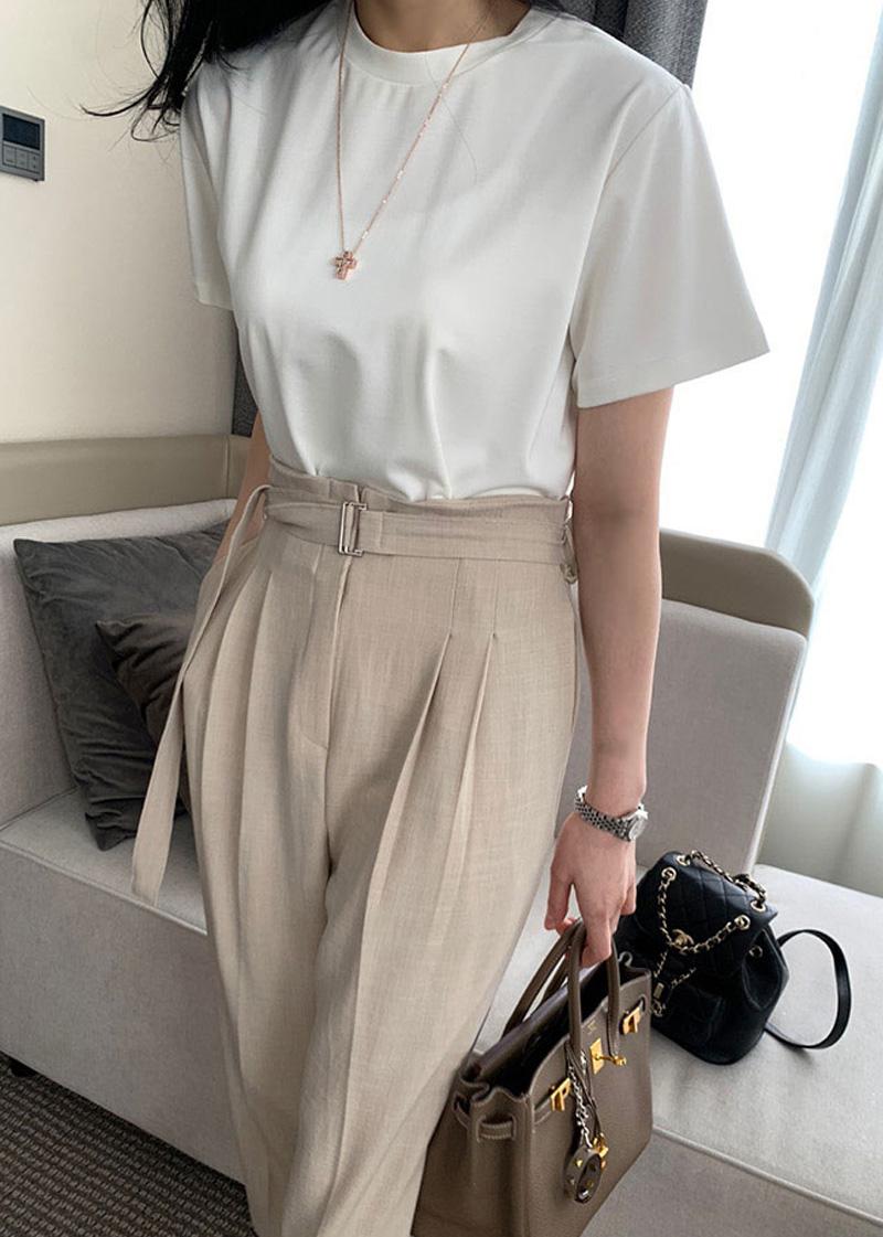 *단독 제작* 데일리* 꾸안꾸 반팔 블라T (베이지 블랙 아이) 강추*