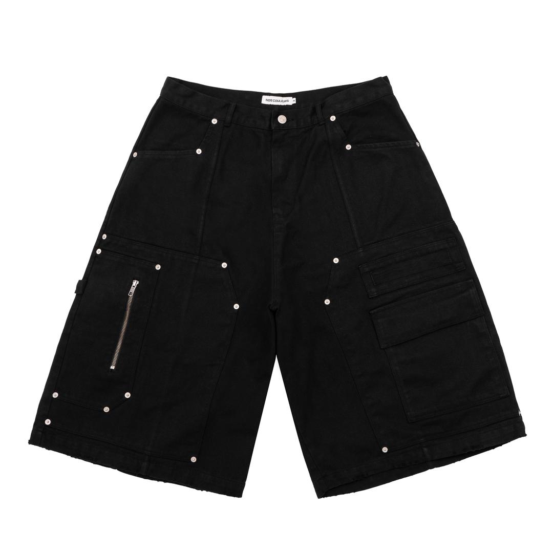 NOS COULEURS X KOIN RIVET CARPENTER SHORTS BLACK