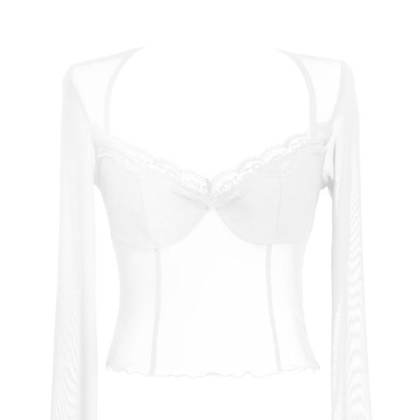 [ 9th ] Belmar lace top (wh)