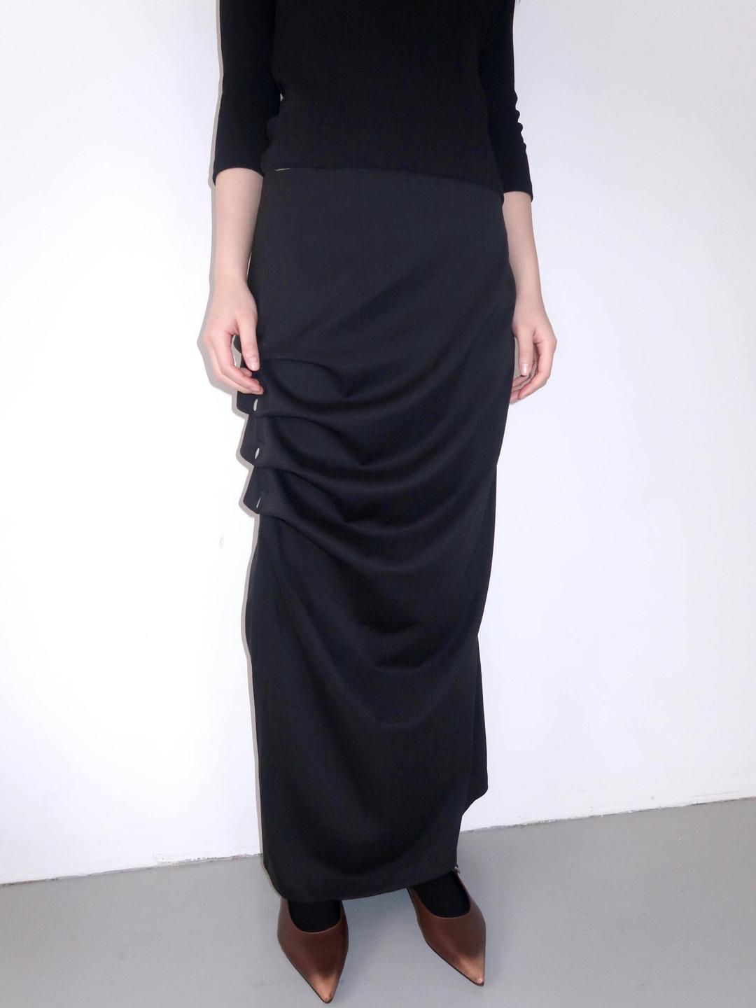 뮤로우 OO DRAPE SNAP SKIRT