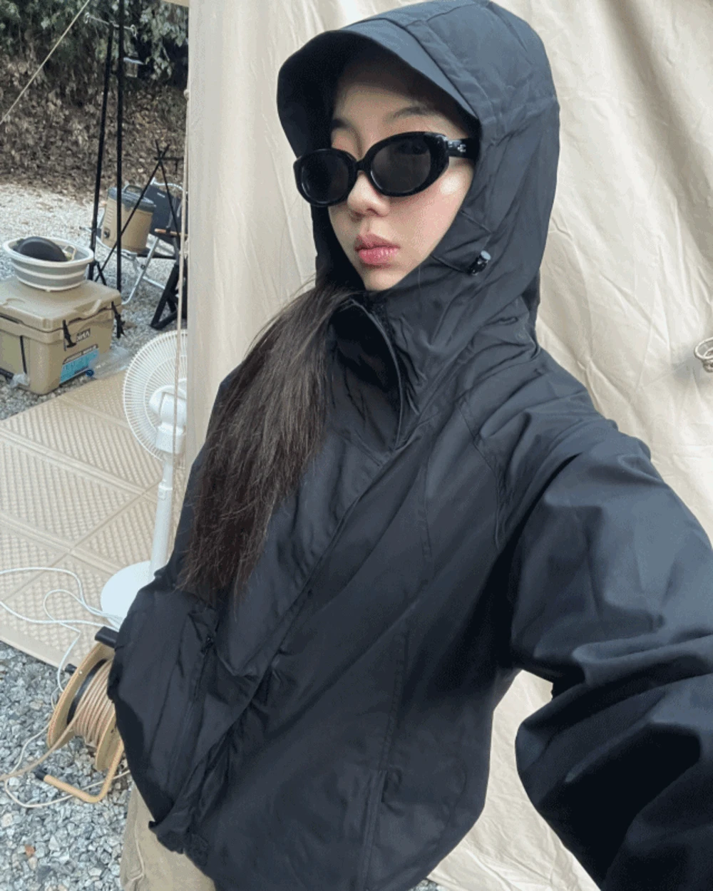 [4컬러/UNISEX] 사하라 멀티포켓 지퍼 나일론 바람막이