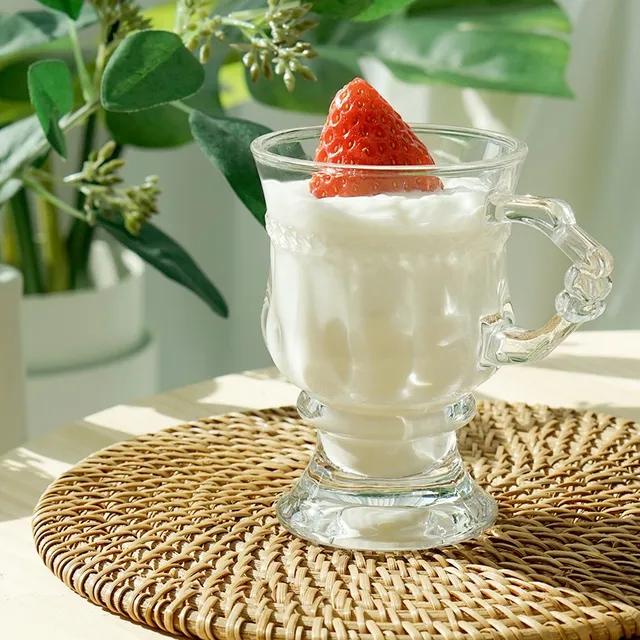 (1+1유리컵) 홈카페 빈티지 크라운 글라스컵 150ml