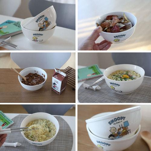 스누피 면기 세트