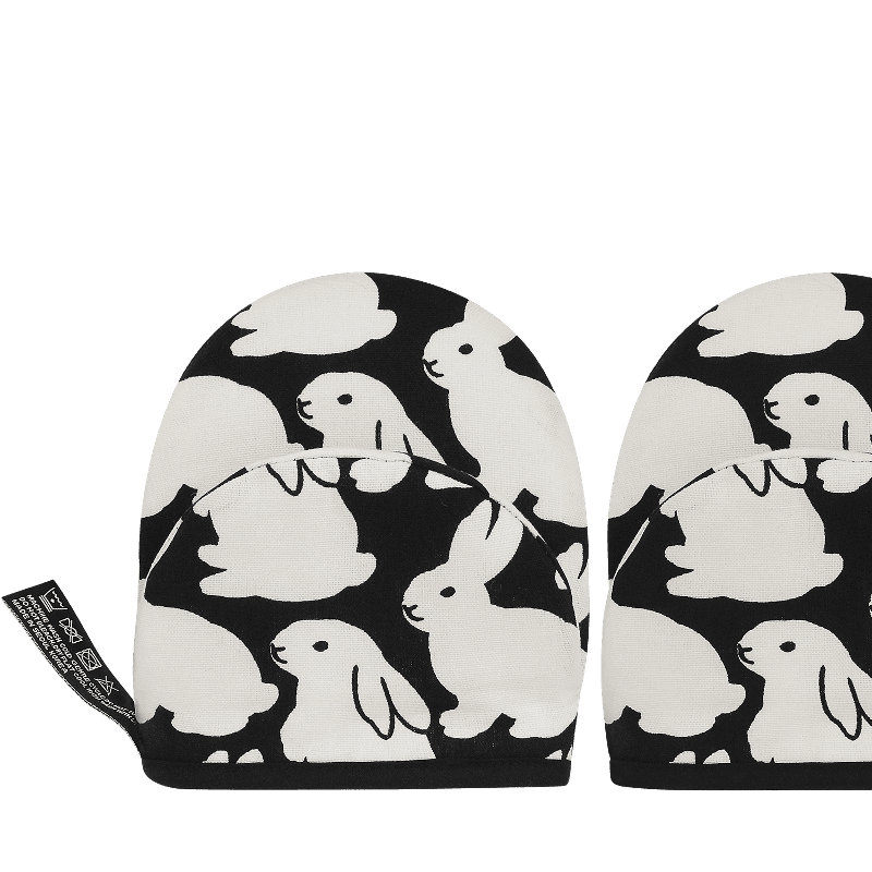 Little Black Bunnies Kitchen Glove 리틀 블랙 버니즈 주방 장갑 세트