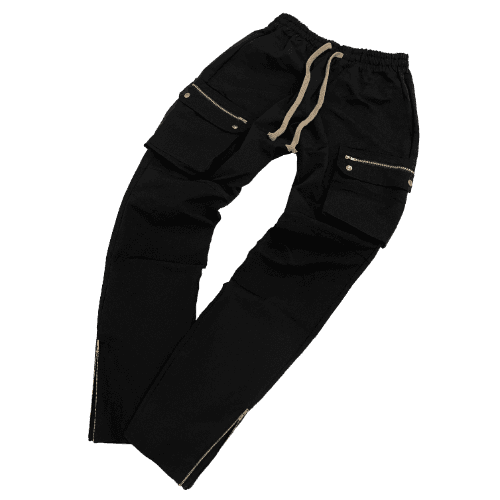 [4/10(월) pm 3:00 재입고] SIDE POCKET ZIP PANTS (BLACK)